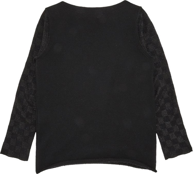 Tricot Comme des Garcons Knit Checker Long Sleeve Black