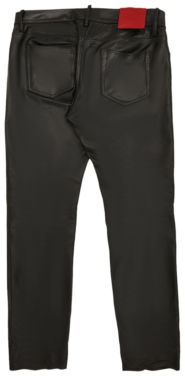 424 Leather Pants Black