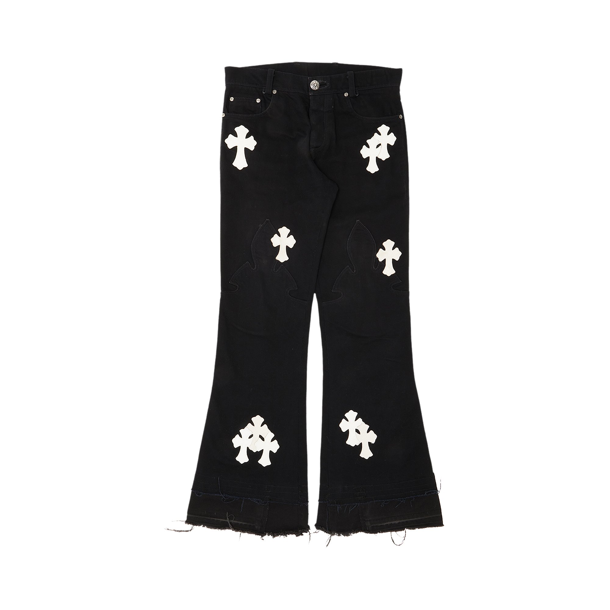 Chrome Hearts Jeans With Cross 'Black' | GOAT
