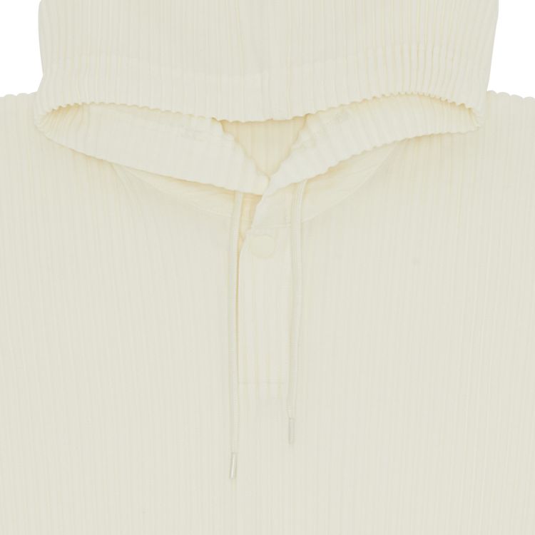 Homme Plisse Issey Miyake Pleated Hoodie Meringue White