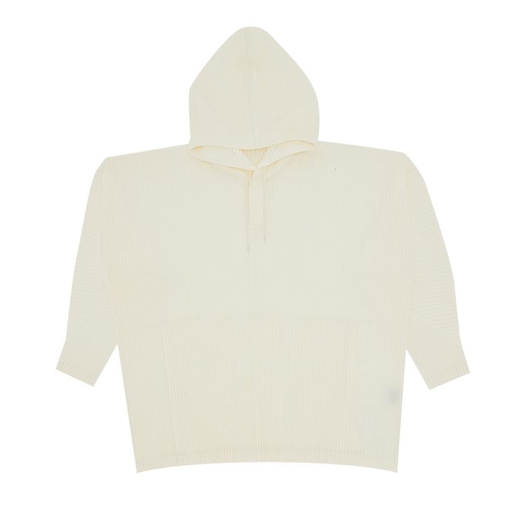 Homme Plisse Issey Miyake Pleated Hoodie Meringue White