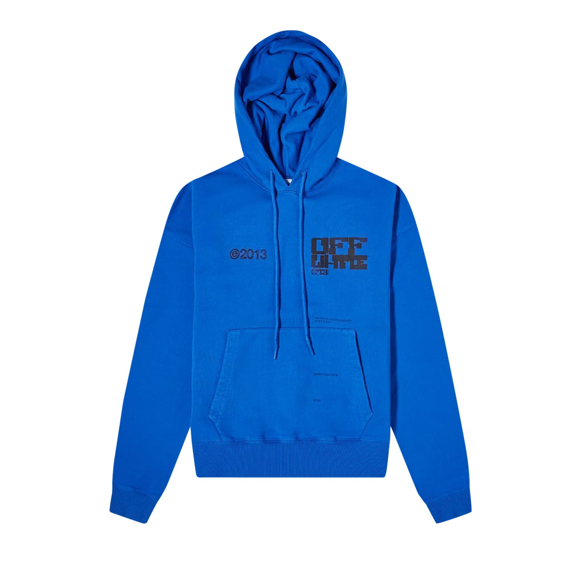 Off white 2025 blue marker hoodie