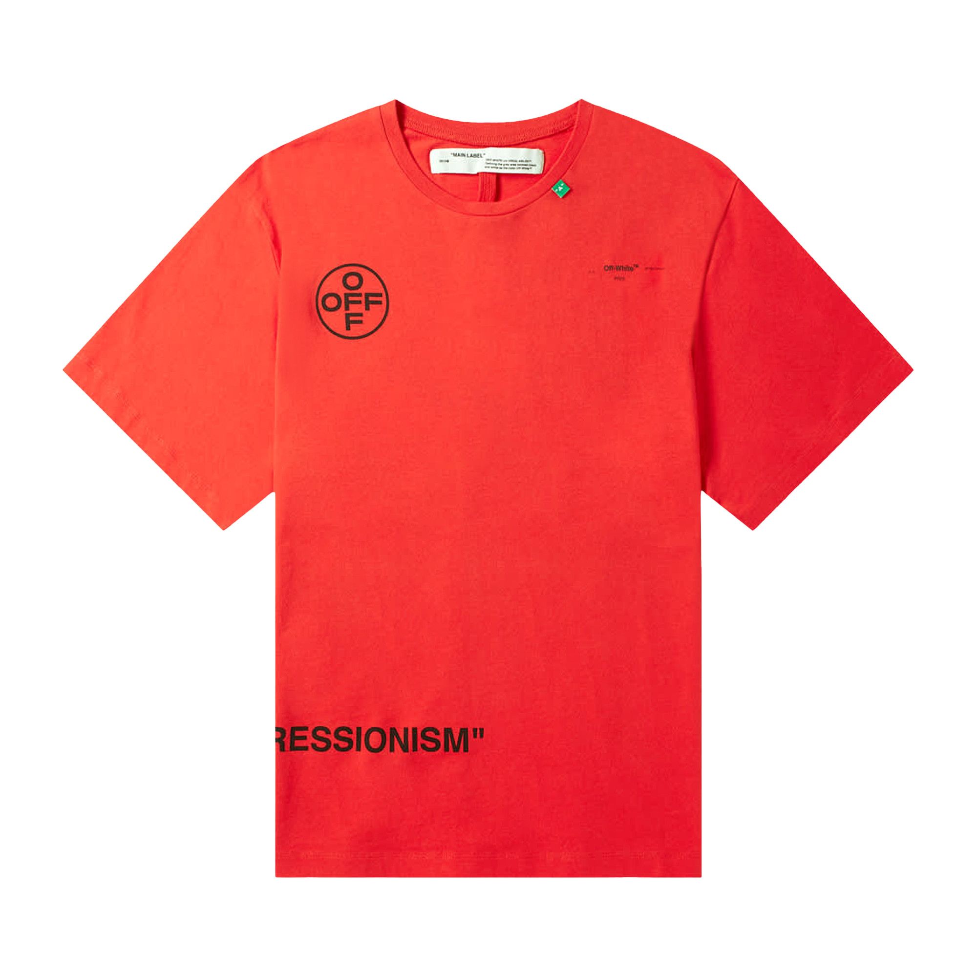 Size xxs Off White Impressionism Diagonal Stencil Tee Red