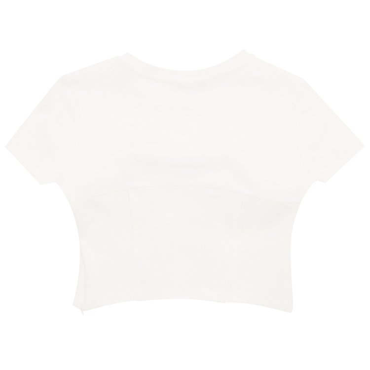 AREA Crystal Bustier Cup Tee White