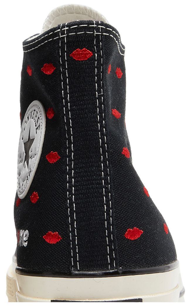 Converse Chuck 70 Embroidered Lips High Love Me   Black