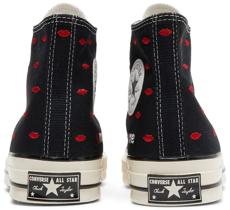 Converse Chuck 70 Embroidered Lips High Love Me   Black