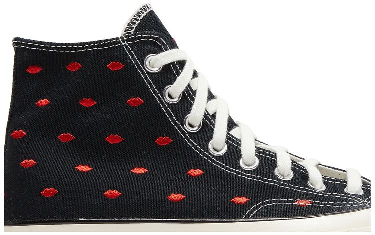 Converse Chuck 70 Embroidered Lips High Love Me   Black
