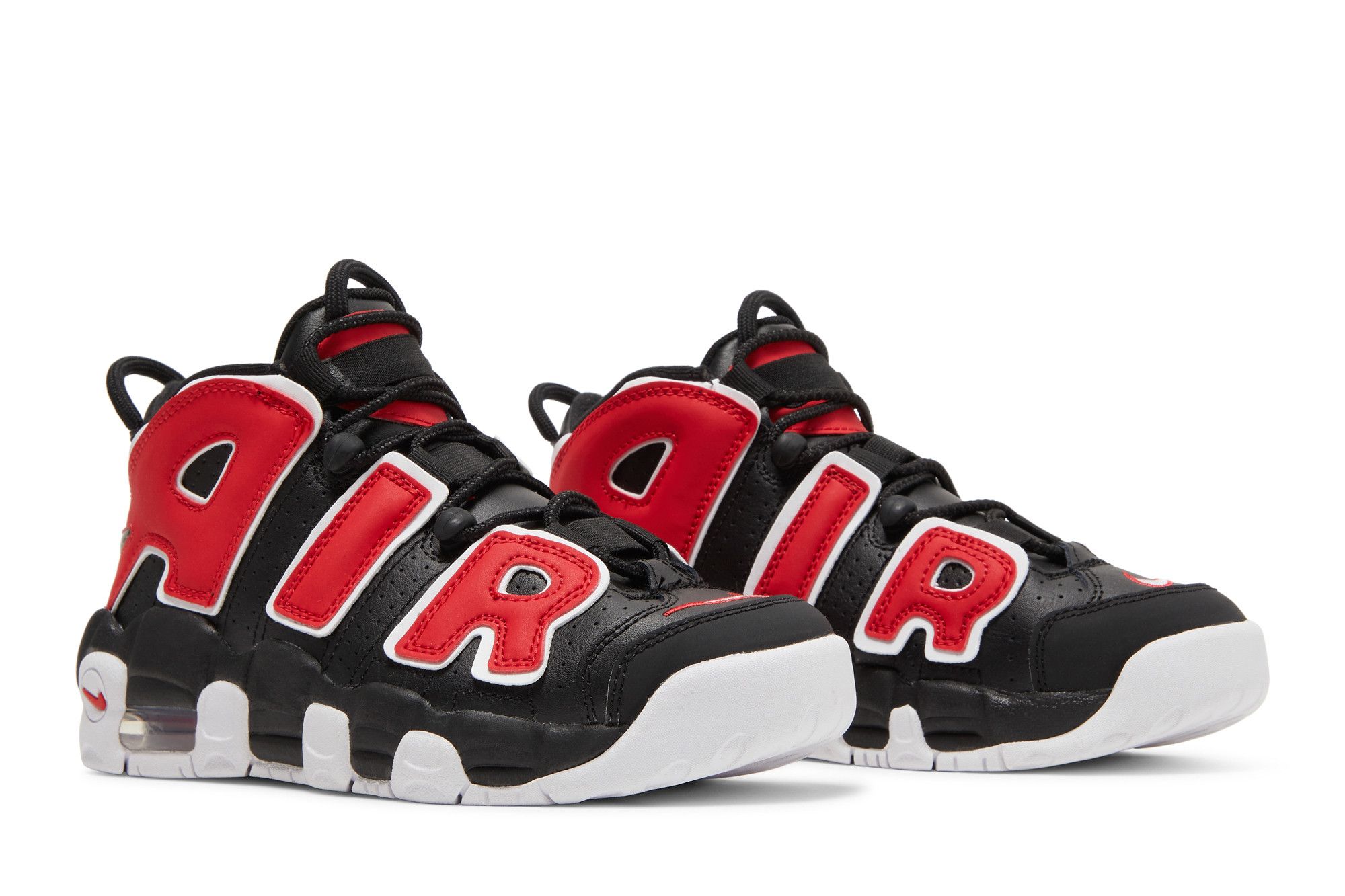 Nike air uptempo red and black store