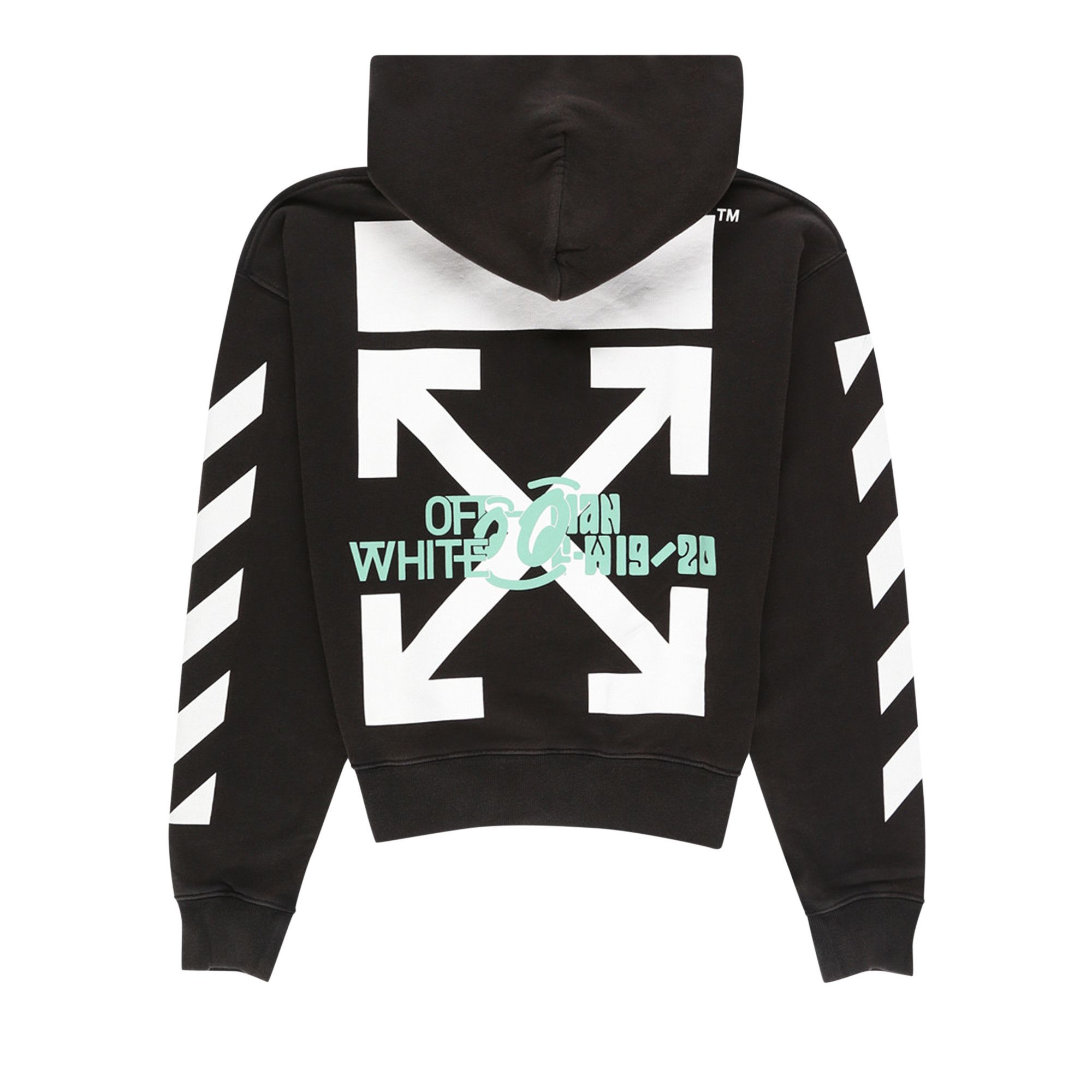 Size xxs Off White Diag Waterfall Over Hoodie Black Multicolor