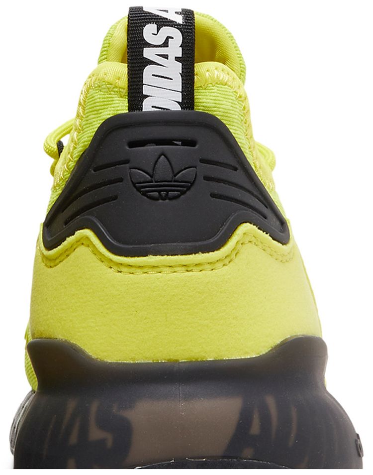 Adidas ZX 2K Boost J Bold Logo Graphic   Acid Yellow