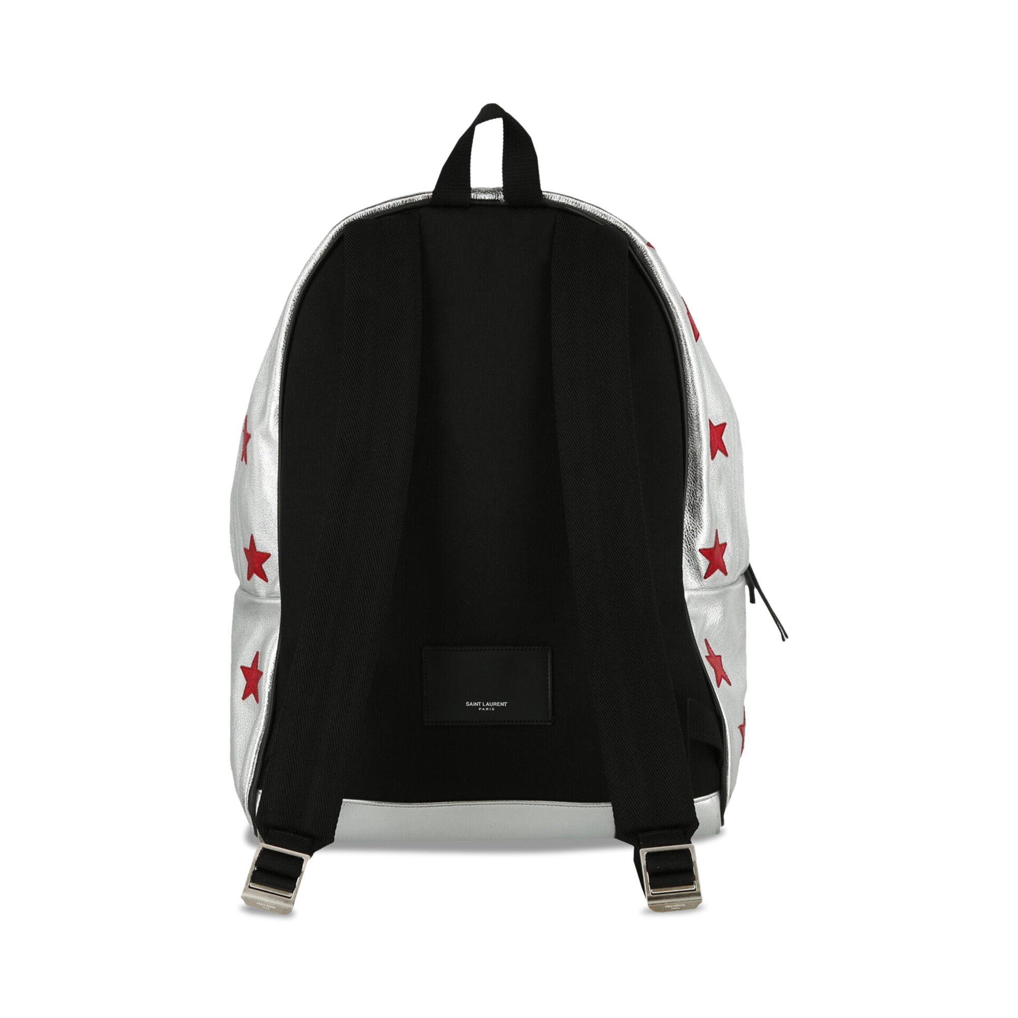 Buy Saint Laurent Stars Leather Backpack 'Metallic Silver