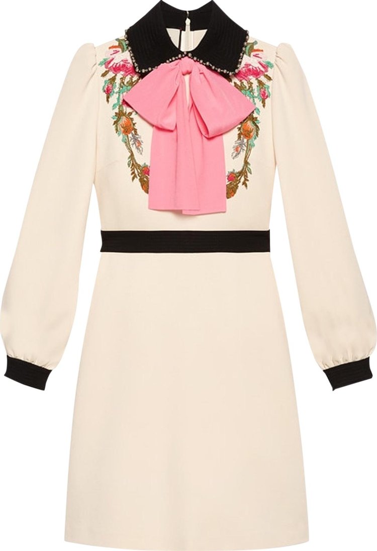 Gucci Embroidered Flower Dress 'White'