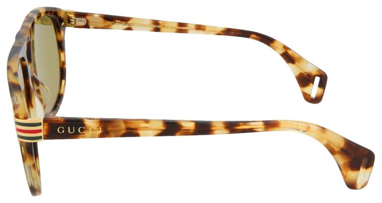 Gucci Aviator Style Acetate Sunglasses Havana
