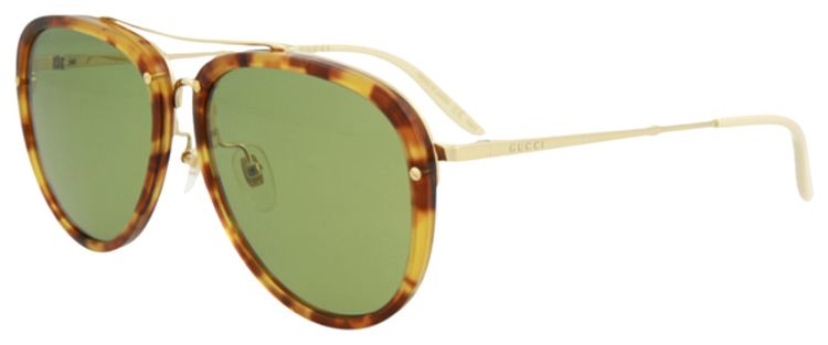 Gucci Aviator Style Acetate Sunglasses Havana