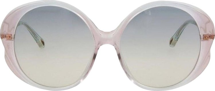 Chloé Oversized-Round Acetate Sunglasses 'Iridescent Blue/Rose/Light Blue'
