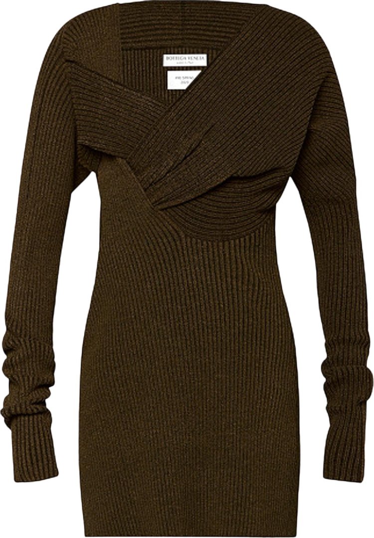 Bottega Veneta V-Neck Twist Knit Sweater 'Brown'