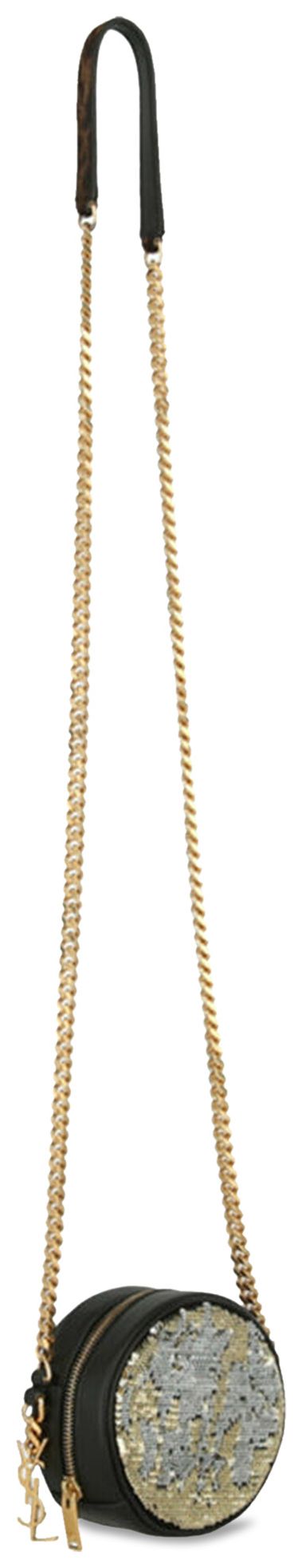 Saint Laurent Small Bubble Sequin Crossbody Bag Multicolor