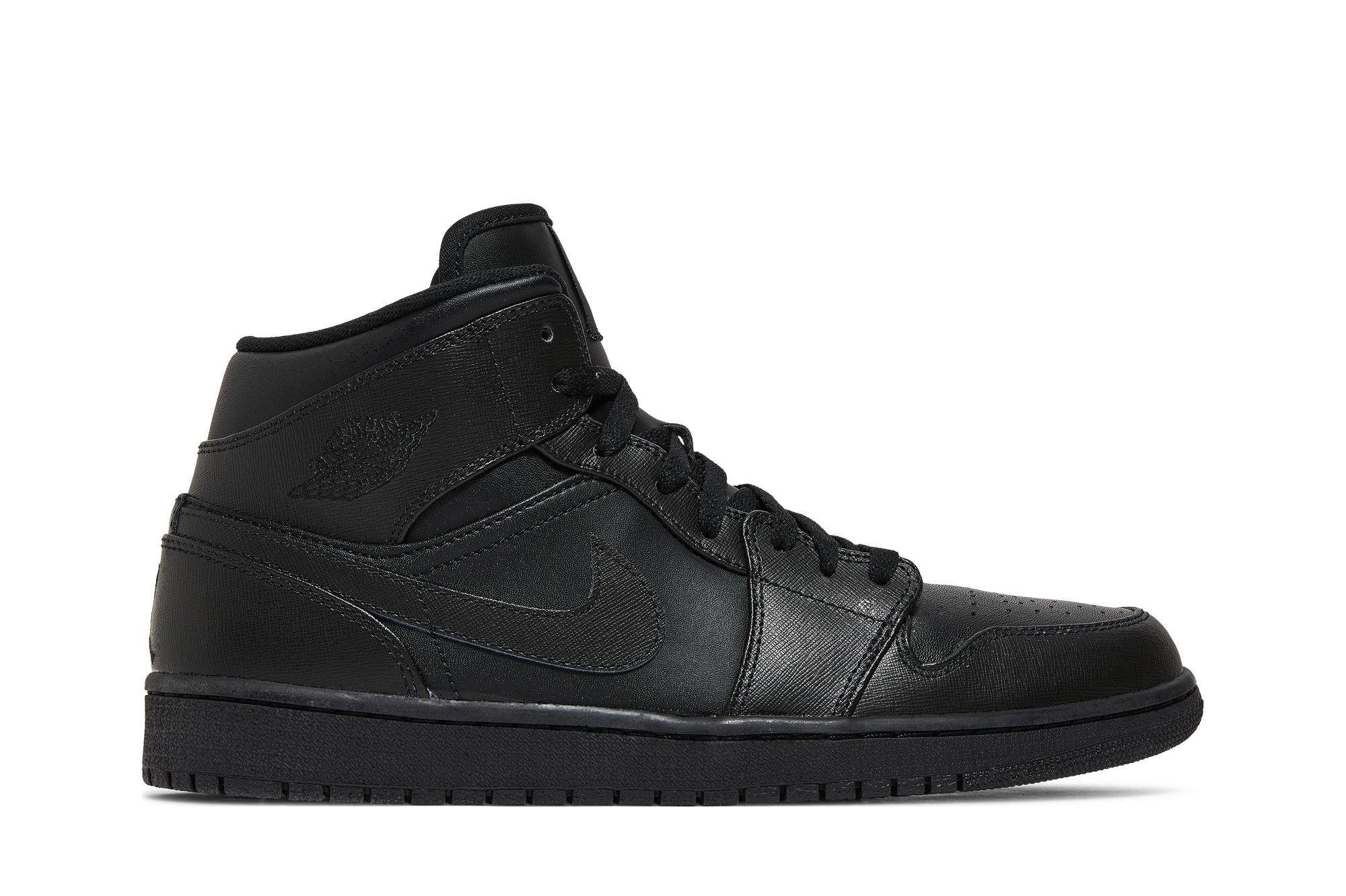 Buy Air Jordan 1 Mid 2013 Triple Black 554724 010 GOAT