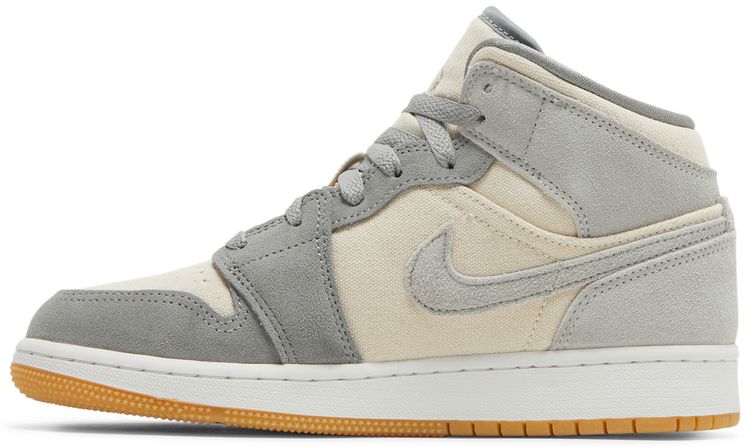 Air Jordan 1 Mid SE GS Coconut Milk Particle Grey