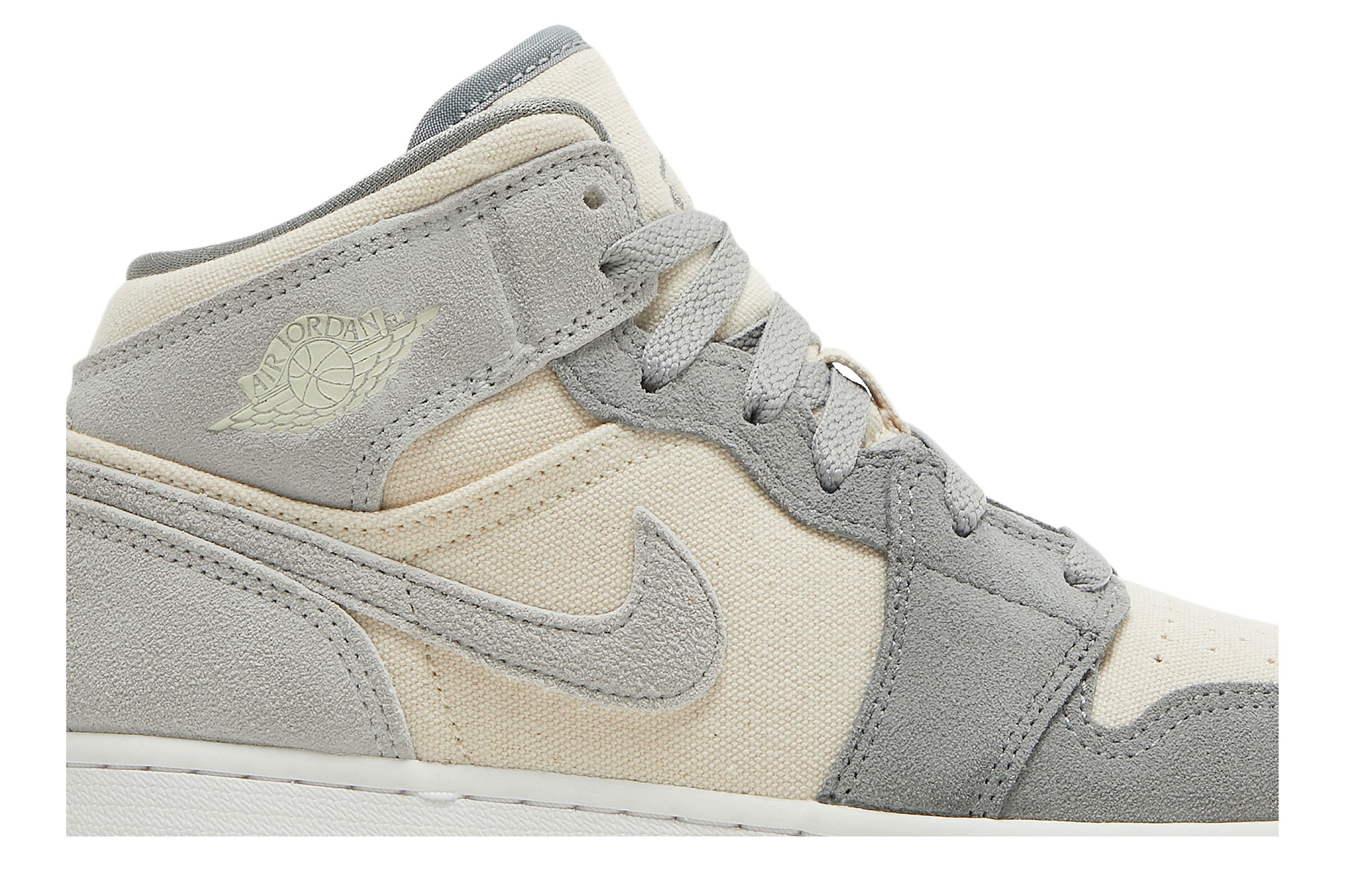 Buy Air Jordan 1 Mid SE GS 'Coconut Milk Particle Grey
