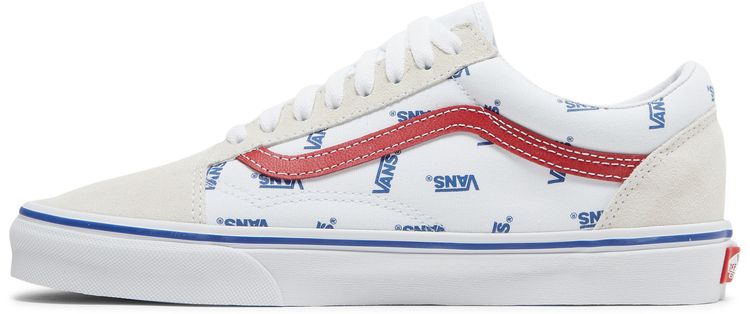 Vans Old Skool All Over Logo   White