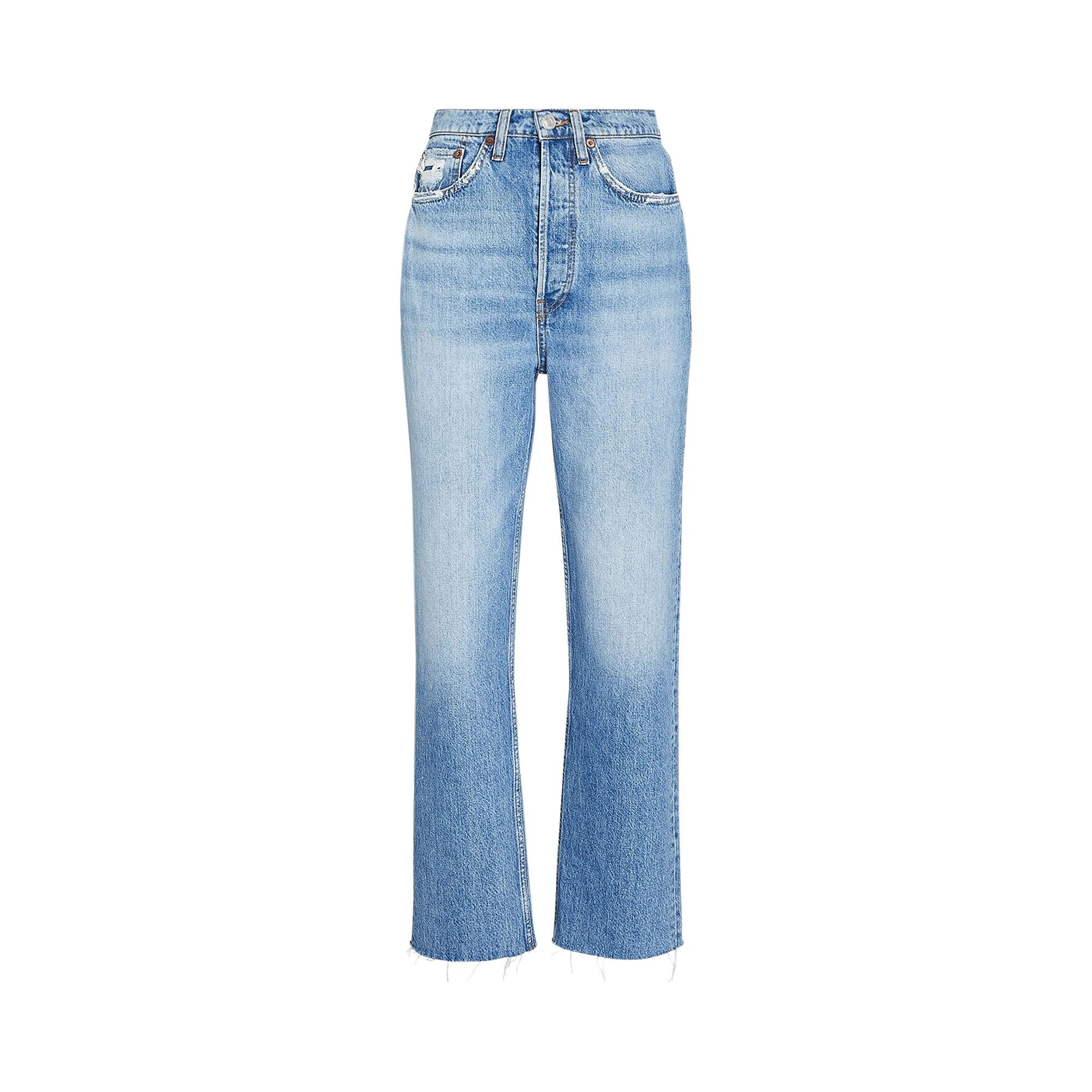 Buy Re Done 70 s Ultra High Rise Stovepipe Worn Blue 188 3WUHRSTV WORN GOAT UK