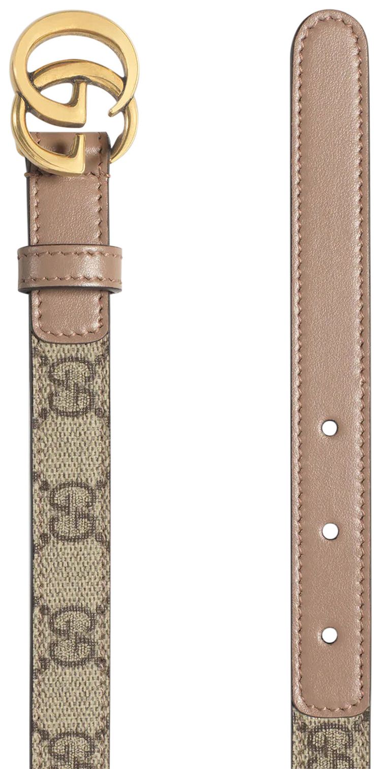 Gucci GG Marmont Thin Belt BeigeEbony