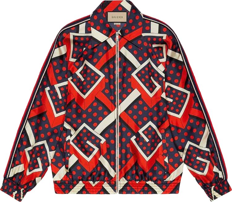 Gucci G dot labyrinth print jacket 'Blue'