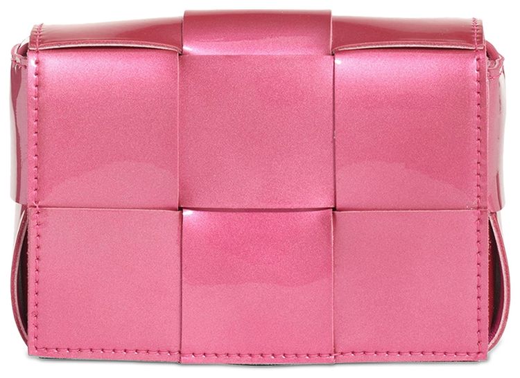 Bottega Veneta Card Case With Strap AzaleaSilver
