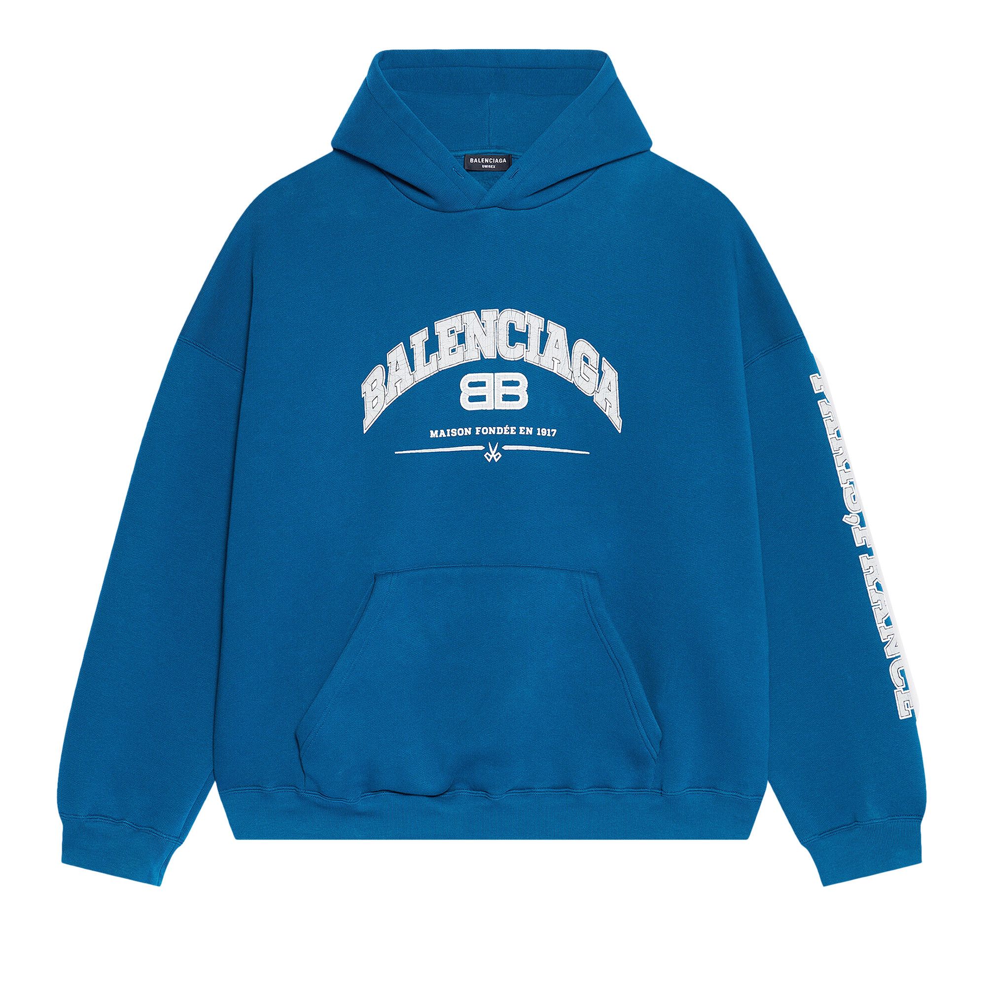 Blue balenciaga hoodie store