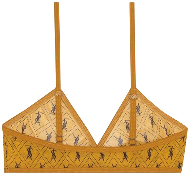 Saint Laurent Monogram Bra Jaune Noir