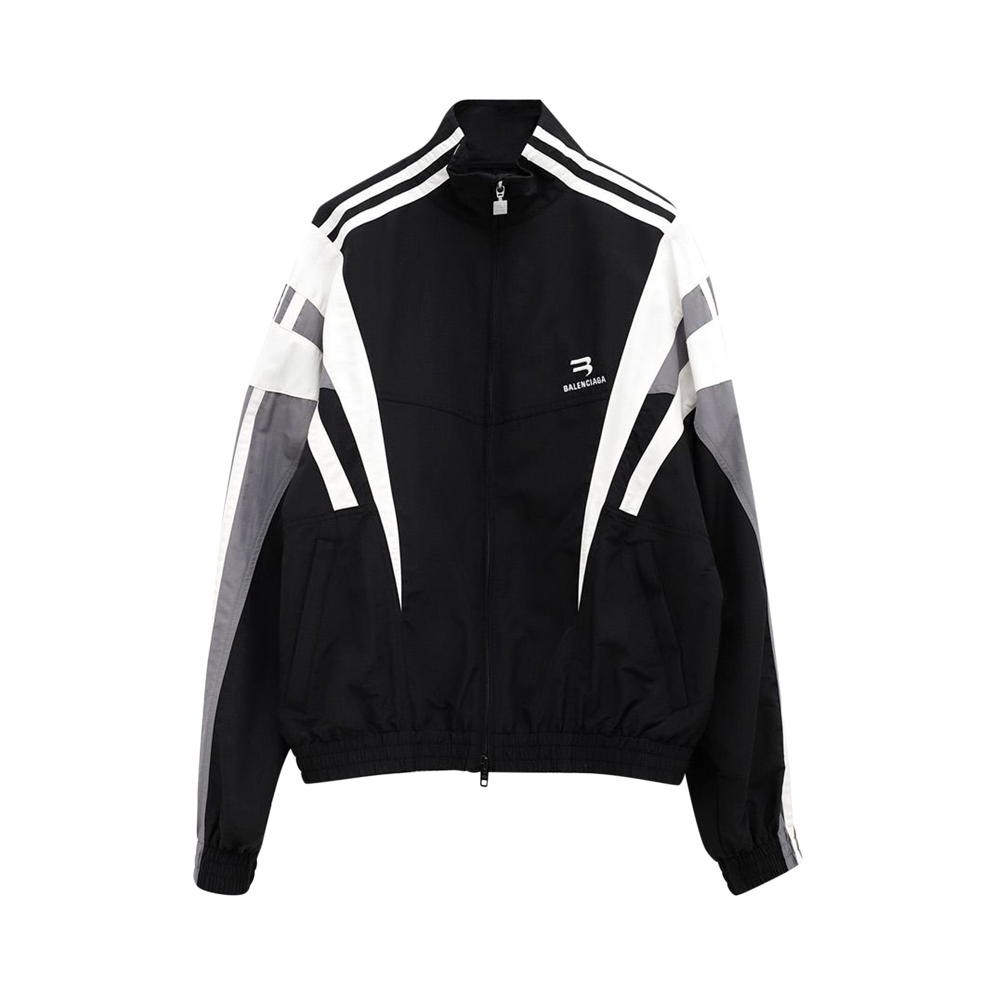 Balenciaga Sporty B Tracksuit Jacket 'Black/Grey'