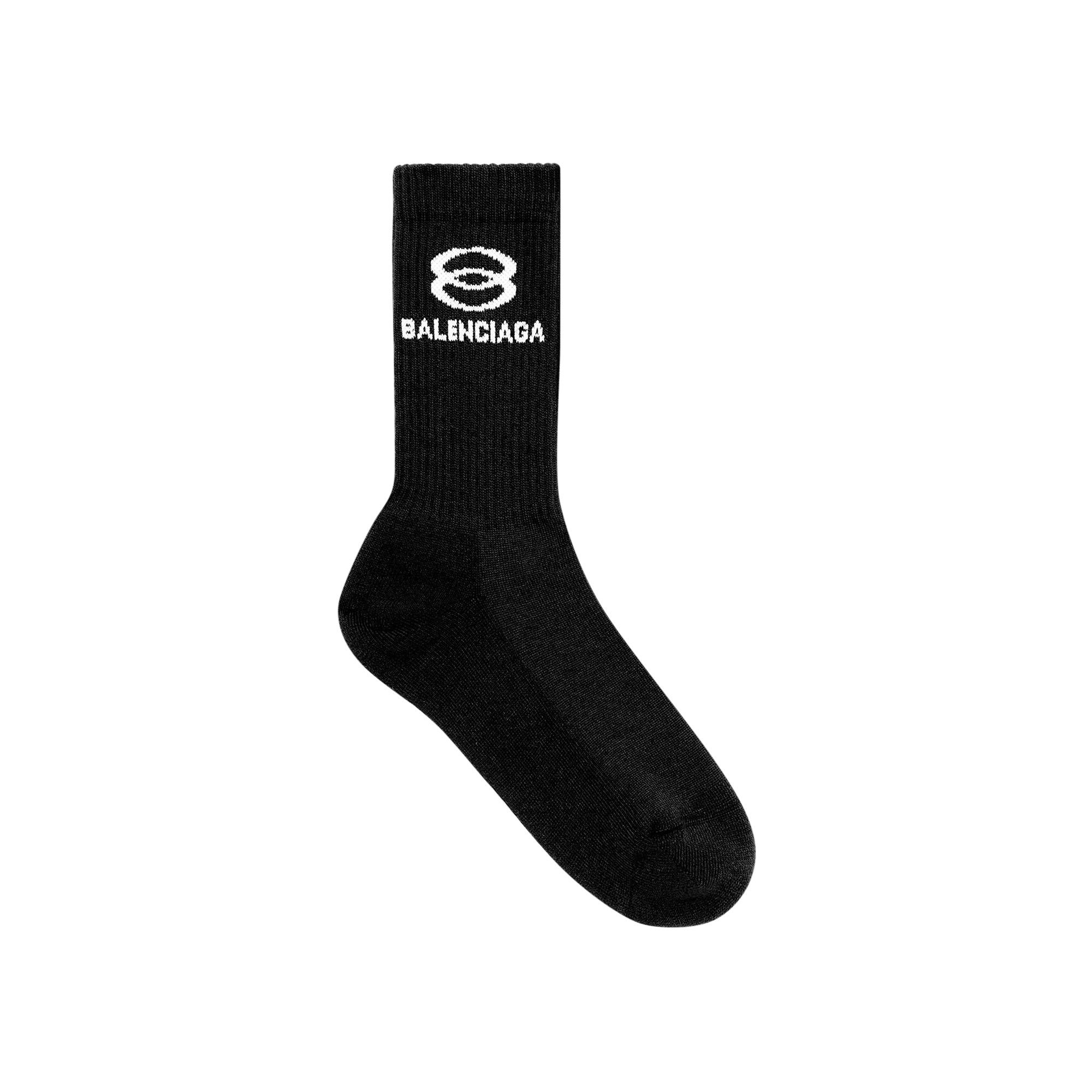 Buy Balenciaga Unity Tennis Socks 'Black/White' - 681554 472B4