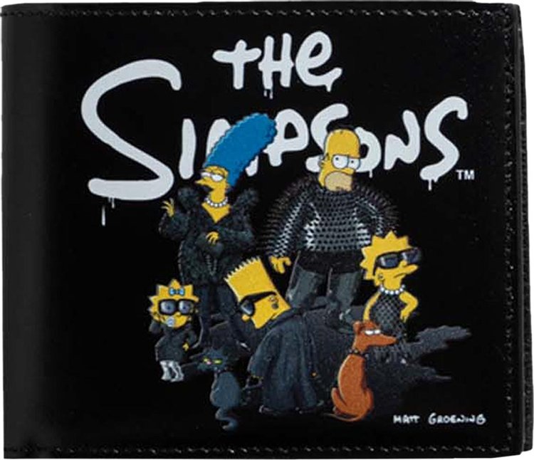 Balenciaga x The Simpsons Essential Square Folded Wallet Black