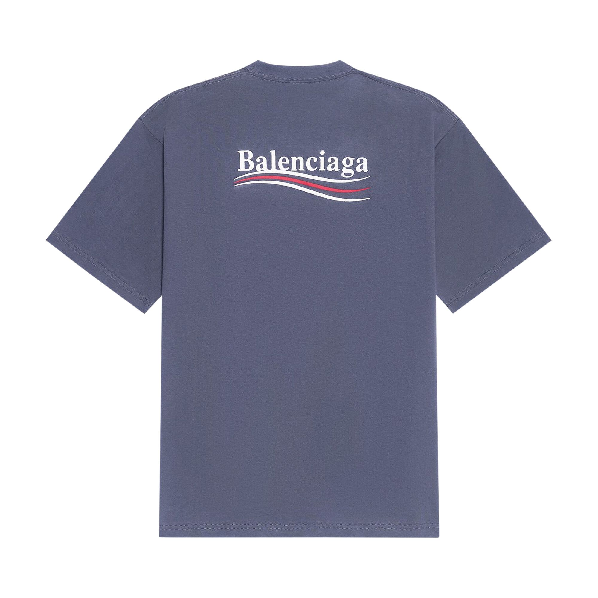 ★BALENCIAGA★ 641675 Large Fit Tシャツ Buy Balenciaga Large Fit T-Shirt 'Dark Grey/White' - 641675