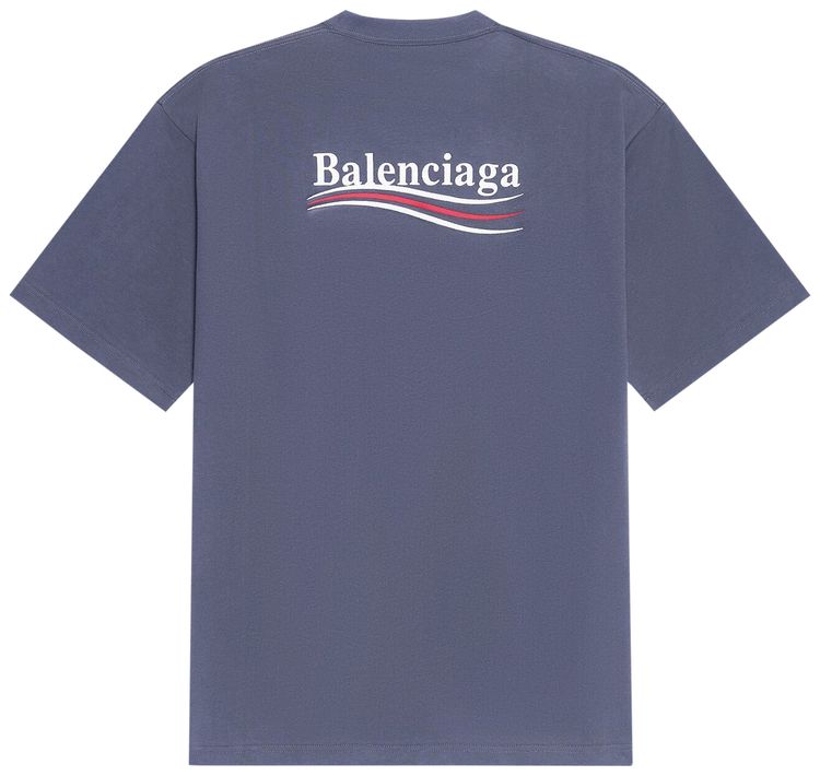 Balenciaga Large Fit T Shirt Dark GreyWhite