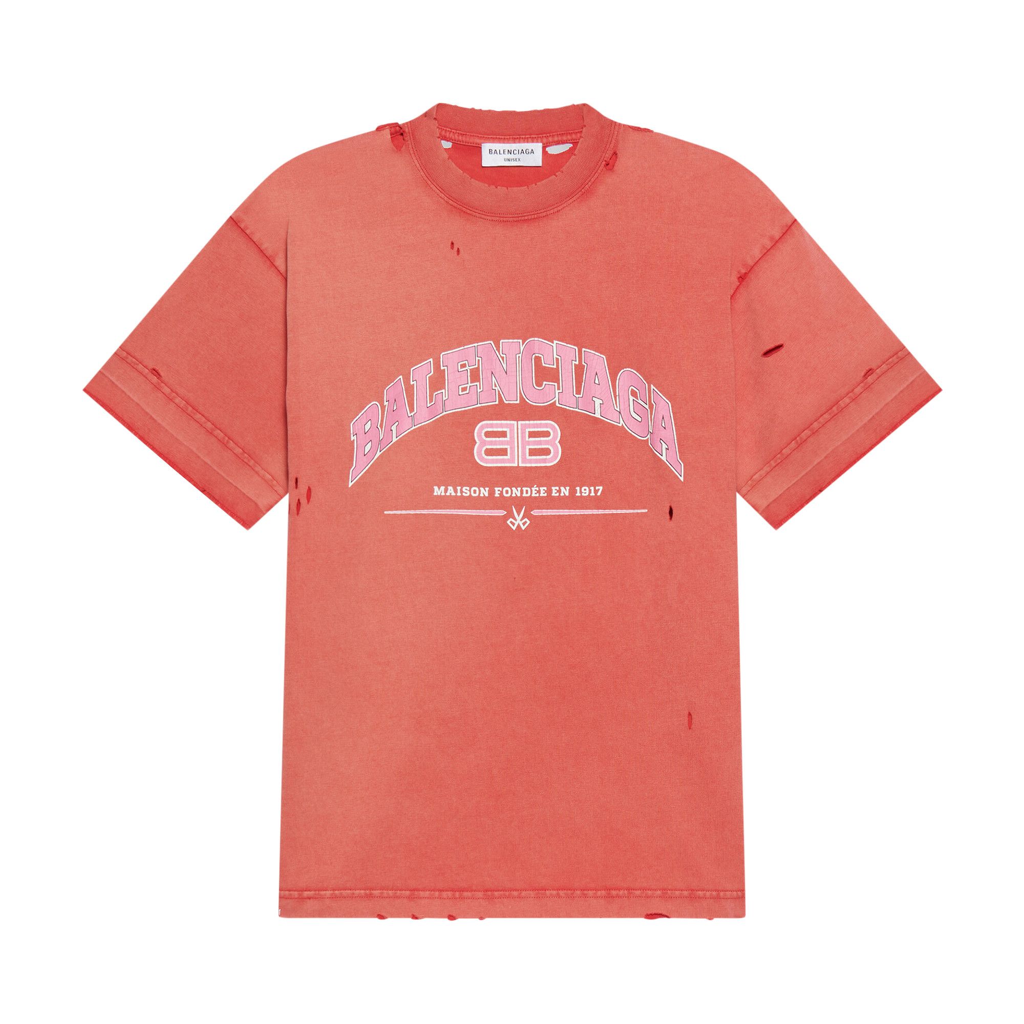 Size xs Balenciaga Medium Fit T Shirt Cardi Red Orange White