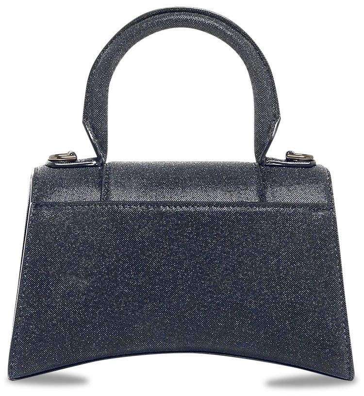 Balenciaga XS Hourglass Glitter Bag Black