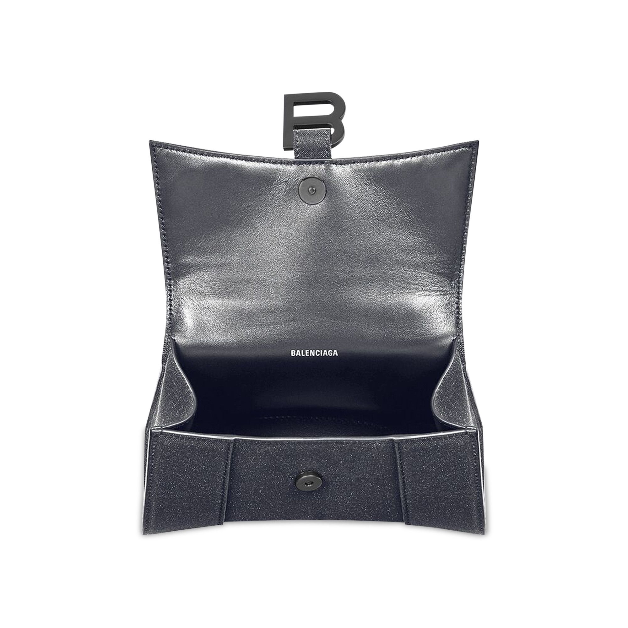 Buy Balenciaga XS Hourglass Glitter Bag 'Black' - 592833