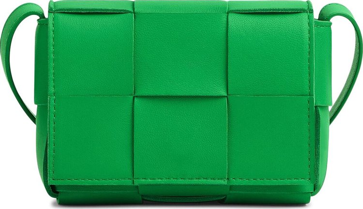 Bottega Veneta Green Mini Loop Camera Bag In 3722 Parakeet Gold