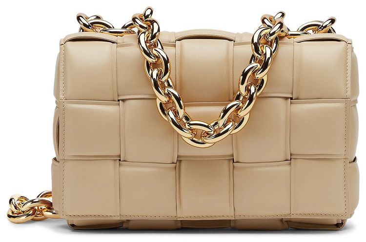 Bottega Veneta Chain Cassette Bag PorridgeGold