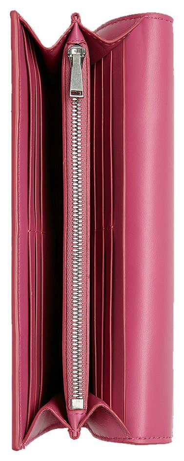 Bottega Veneta Patent Flap Wallet AzaleaSilver