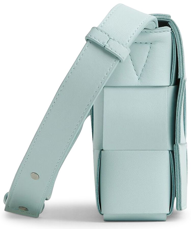 Bottega Veneta Padded Cassette Bag Teal WashedSilver