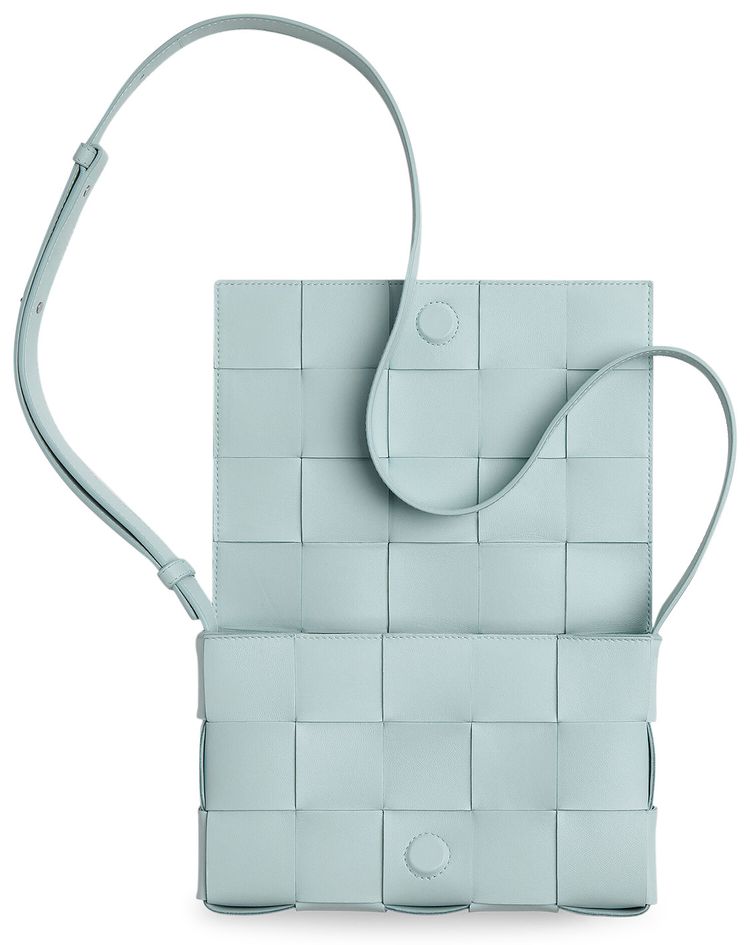 Bottega Veneta Padded Cassette Bag Teal WashedSilver