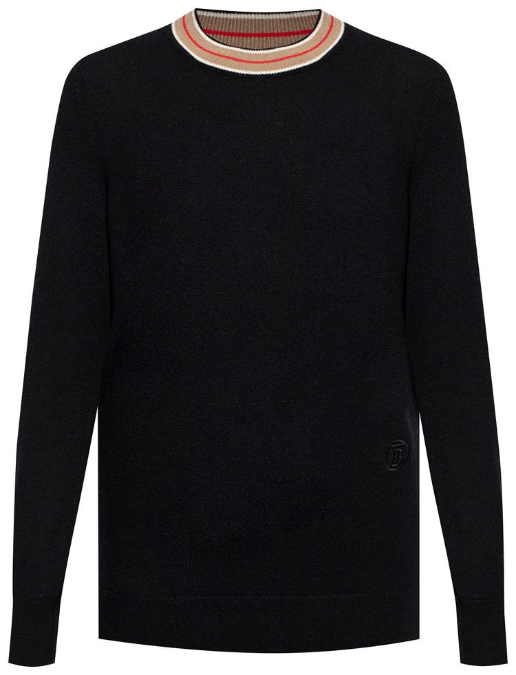 Buy Burberry Contrast Collar Sweater 'Black' 8048428 GOAT AU