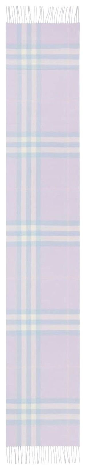 Burberry Giant Check Cashmere Scarf Soft Lilac