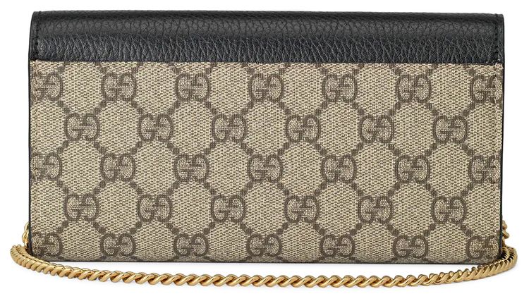 Gucci GG Marmont Chain Wallet BeigeEbony