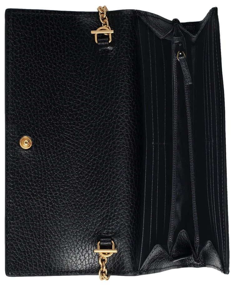 Gucci GG Marmont Chain Wallet BeigeEbony