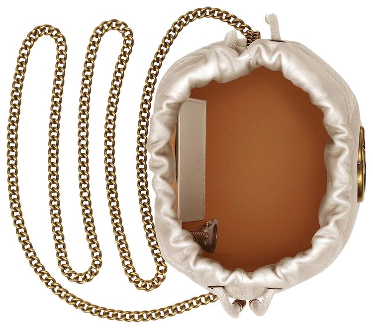 Gucci GG Marmont Mini Bucket Bag White