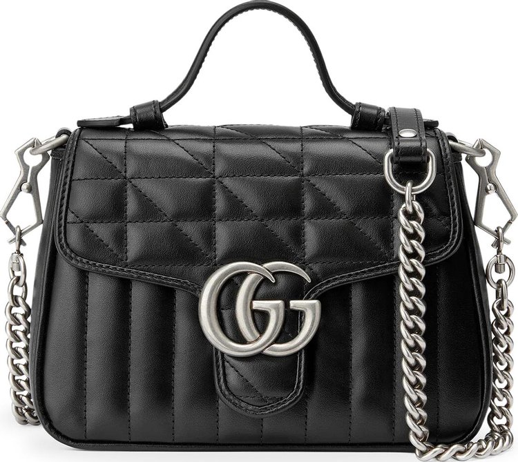 Gucci GG Marmont Mini Top Handle Bag 'Black'